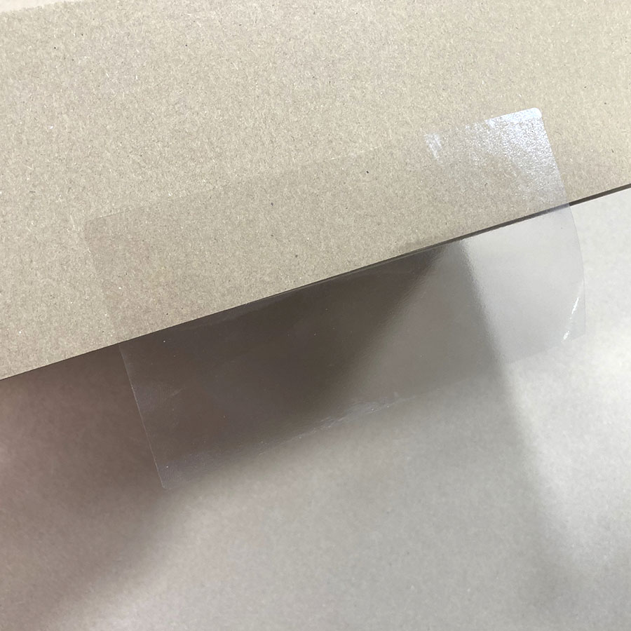 Etiqueta adhesiva transparente para cerrar caja automontable | 80x150mm